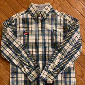 NWT Boys plaid Holidays shirt